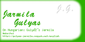 jarmila gulyas business card